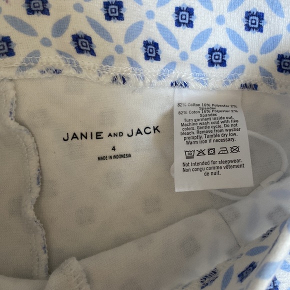 JANIE AND JACK - Blue and White Sweater and Pant Set - size 4 - Picture 6 of 8